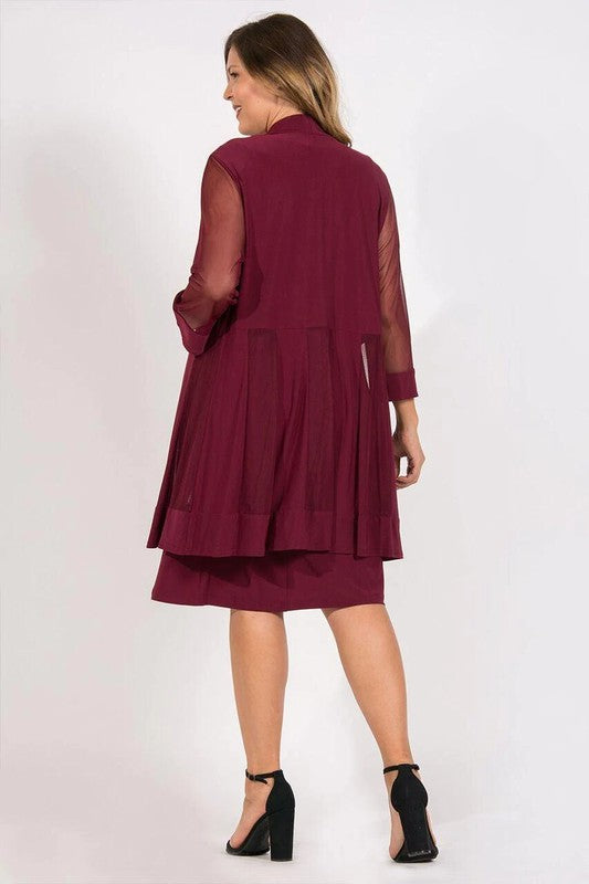 Merlot R&M Richards Short Formal MOB Dress-Market Grey Boutique