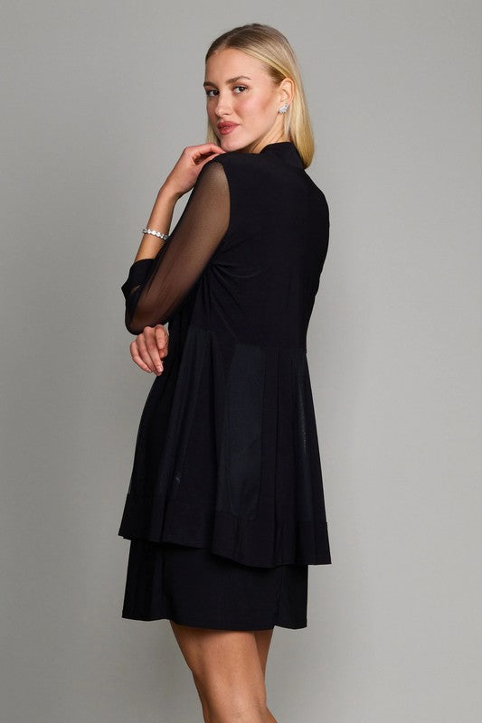 Black R&M Richards Short Formal MOB Dress-Market Grey Boutique