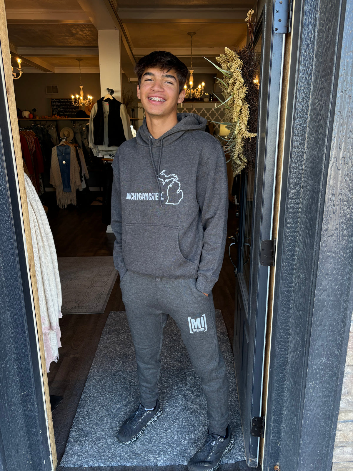 Michigan Awesome Joggers-Market Grey Boutique
