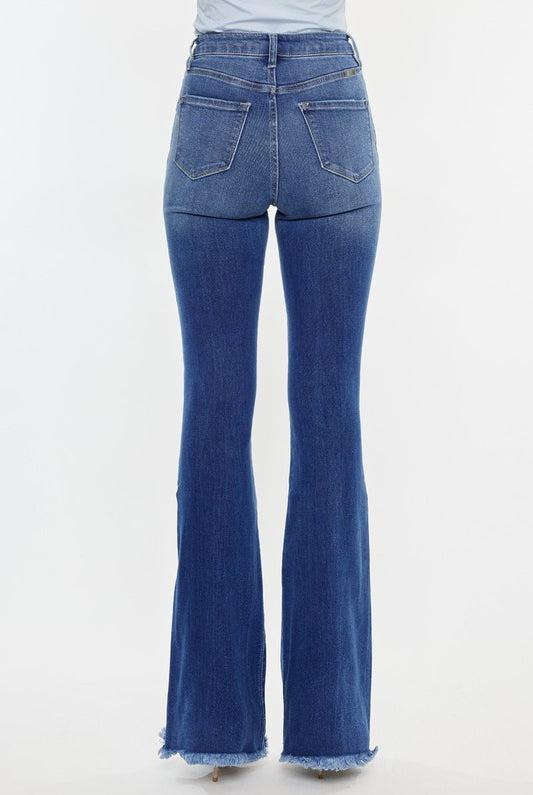 KC WESTERN FLARE JEANS-Market Grey Boutique