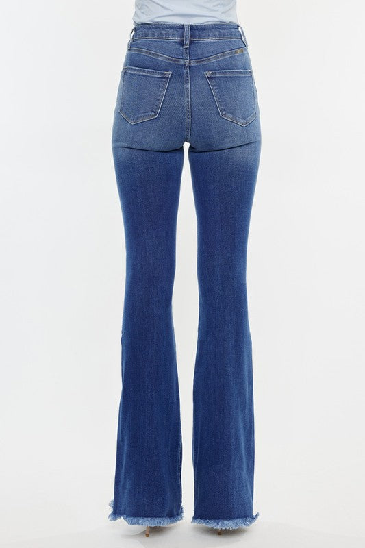 KC WESTERN FLARE JEANS-Market Grey Boutique