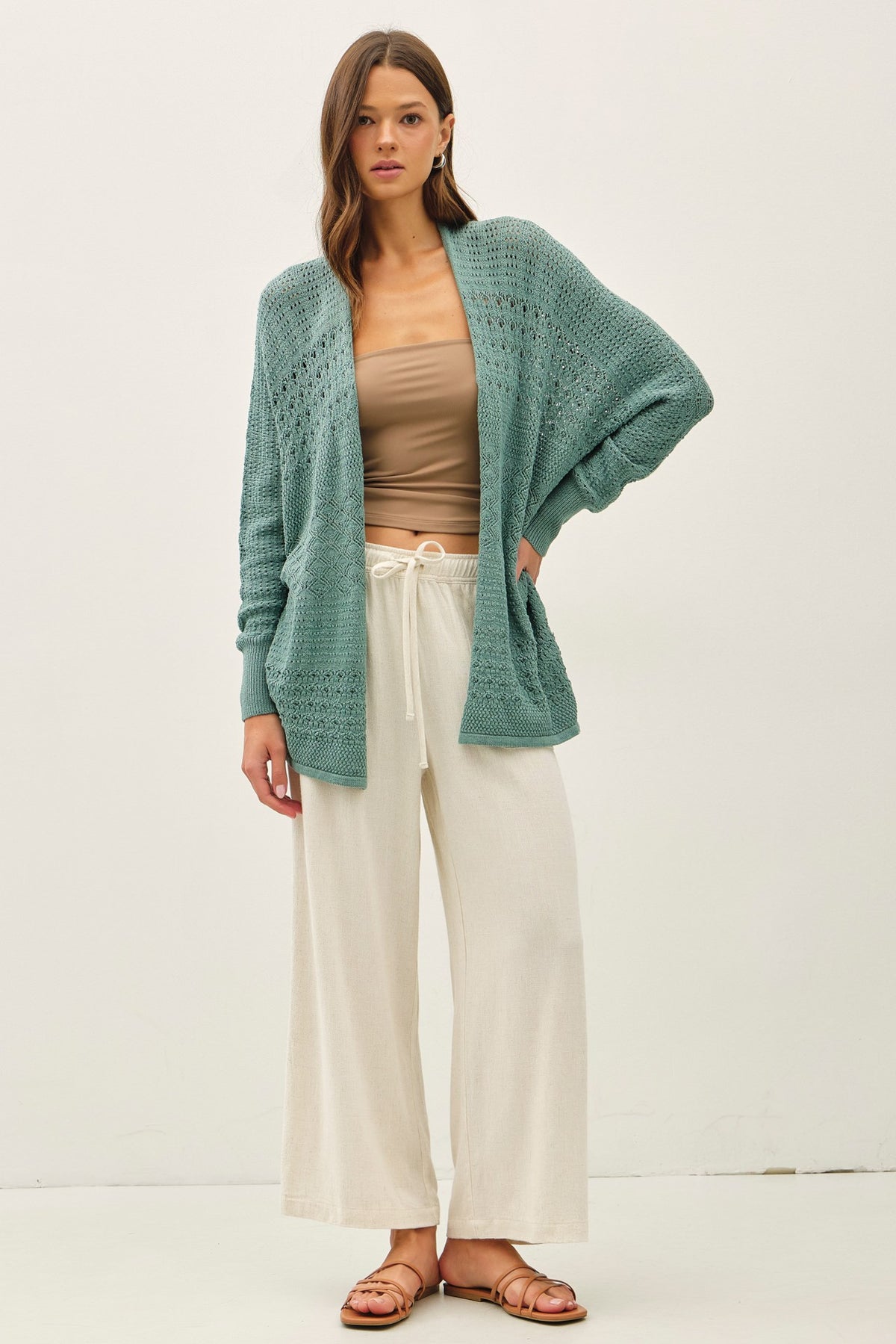 So Jaded Crochet Cardigan-Market Grey Boutique