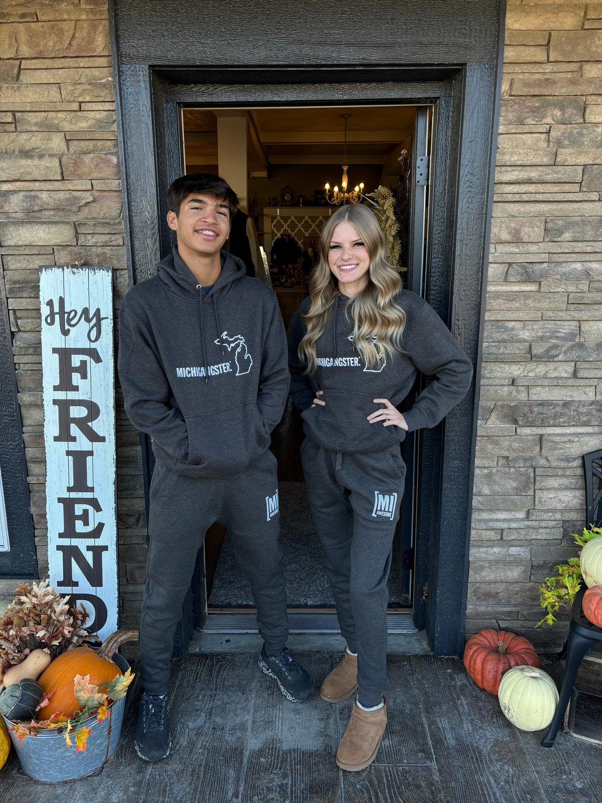 Michigan Awesome Joggers-Market Grey Boutique