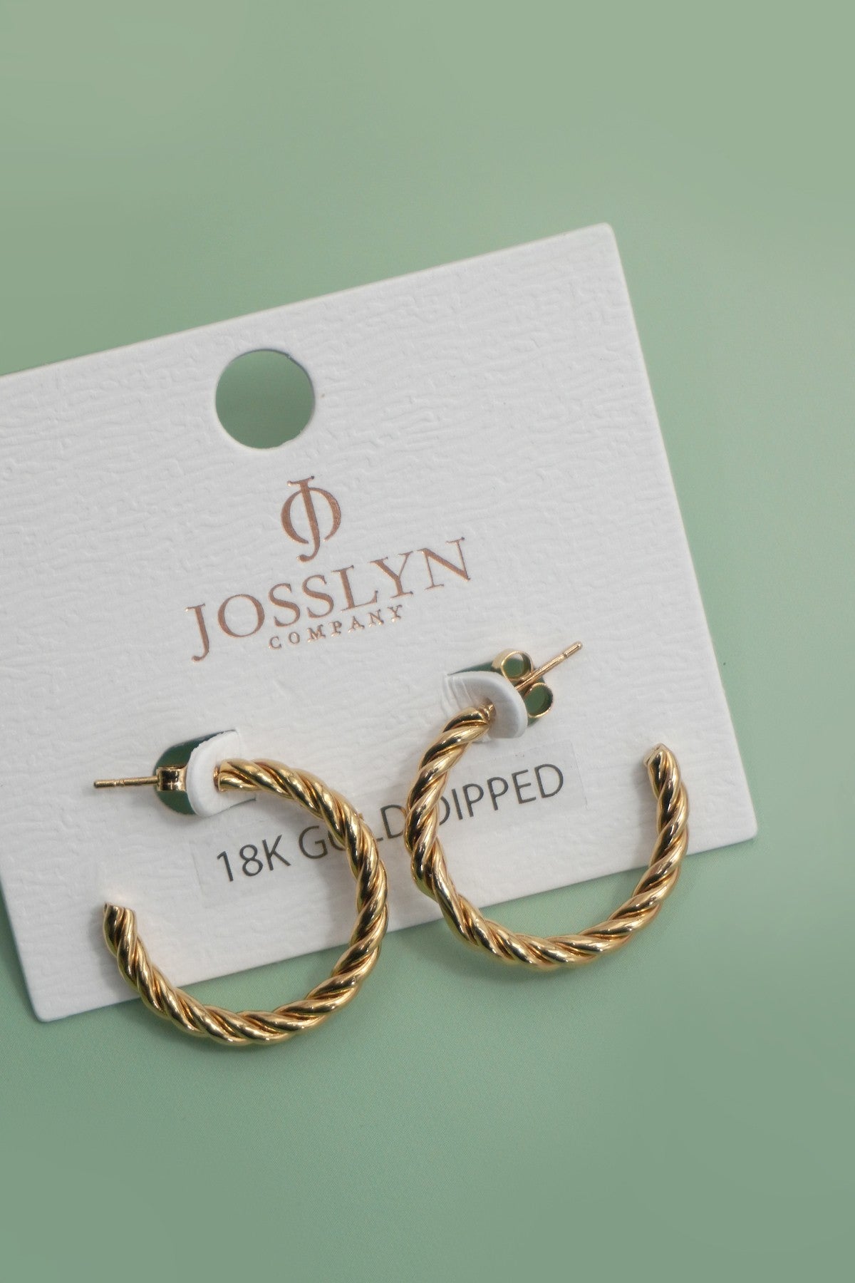18k Twisty Hoops-Market Grey Boutique