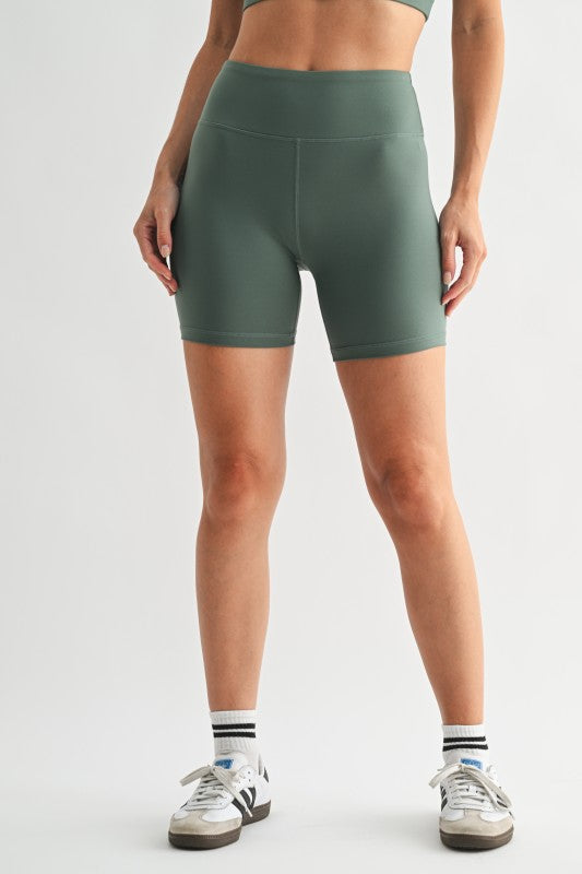 Mono B Newport Biker Shorts-Market Grey Boutique