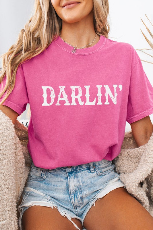 Darlin' Western Vintage Tee-Market Grey Boutique