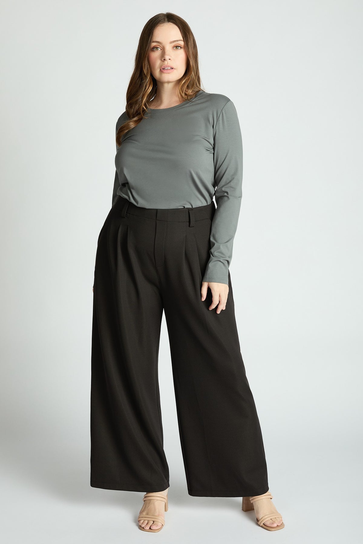 Jersey Classic Long Sleeve Top-Market Grey Boutique