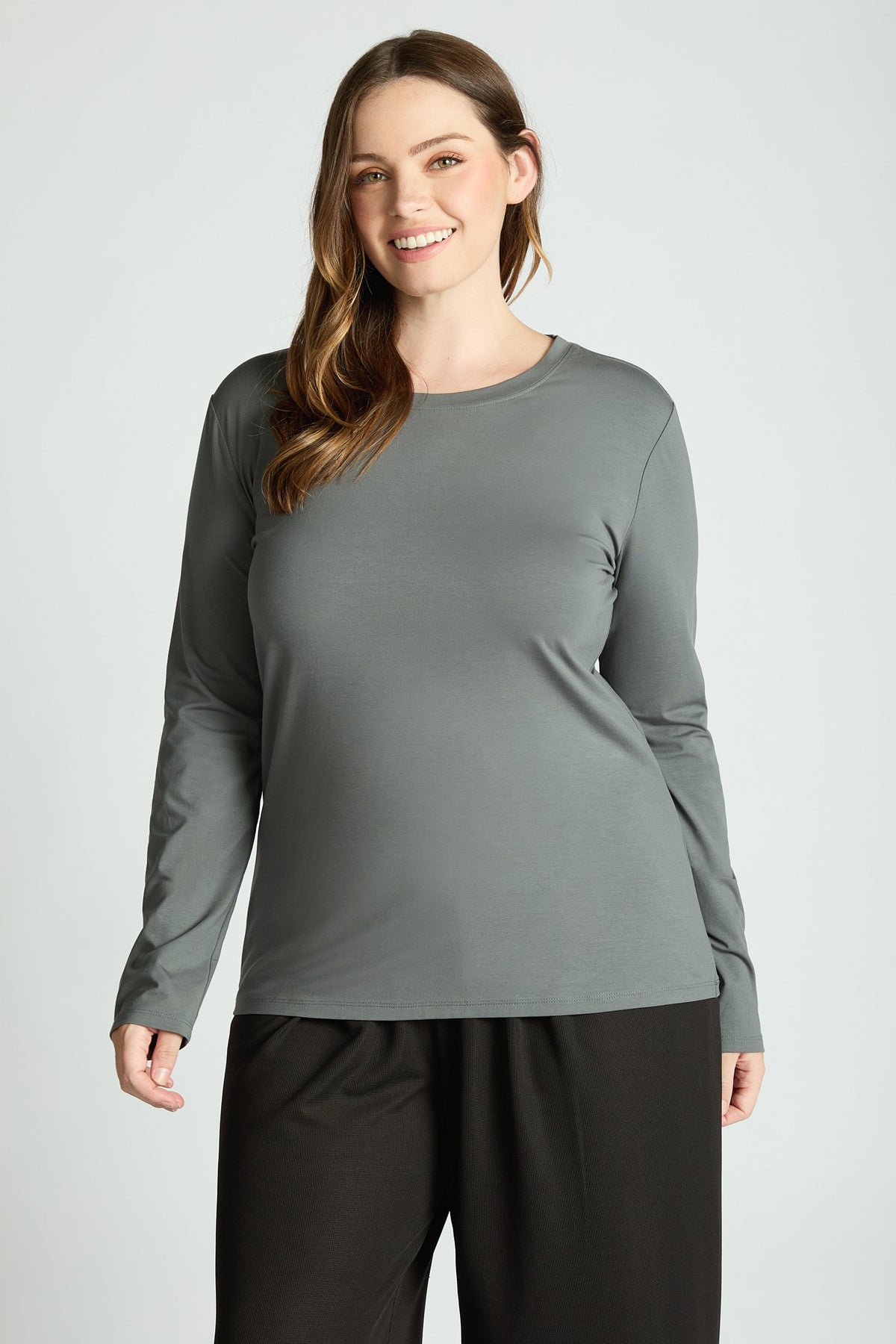Jersey Classic Long Sleeve Top-Market Grey Boutique