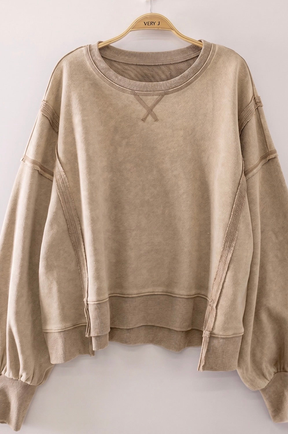 Vintage Washed Sweatshirt-Market Grey Boutique