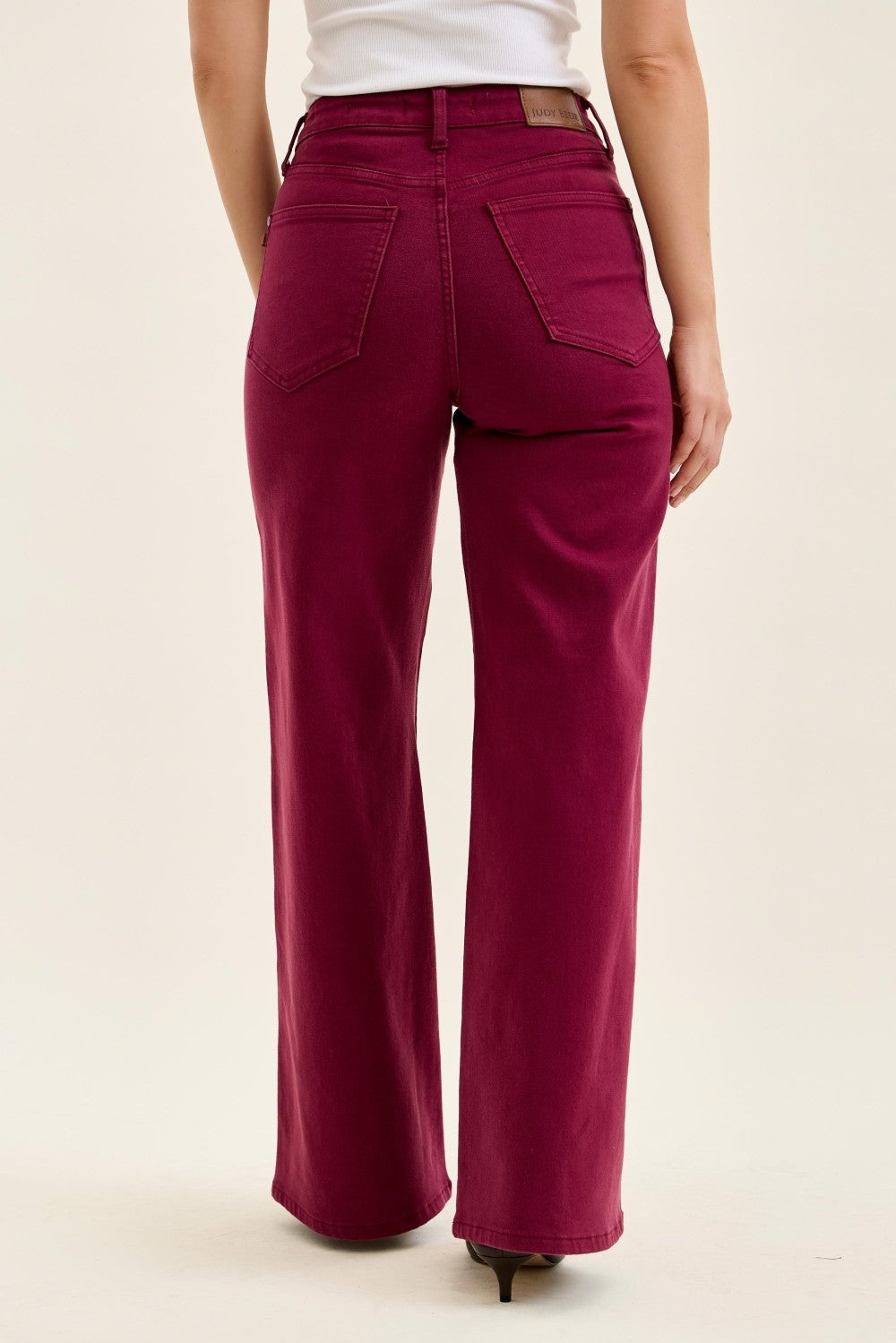 JB High Waist Tummy Control Lux Retro Wide Boysenberry-Market Grey Boutique