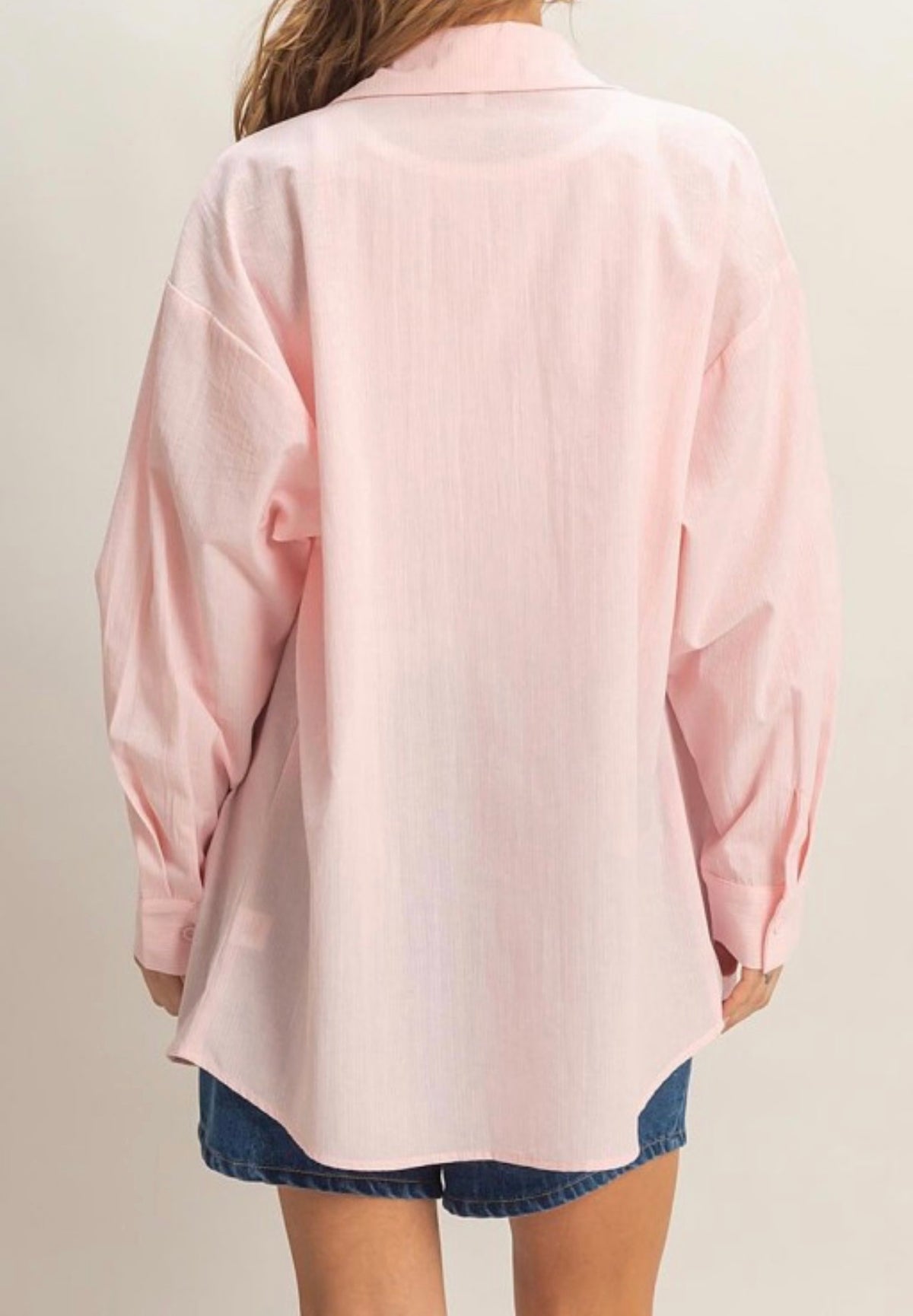 Button Up Collared Blouse-Market Grey Boutique