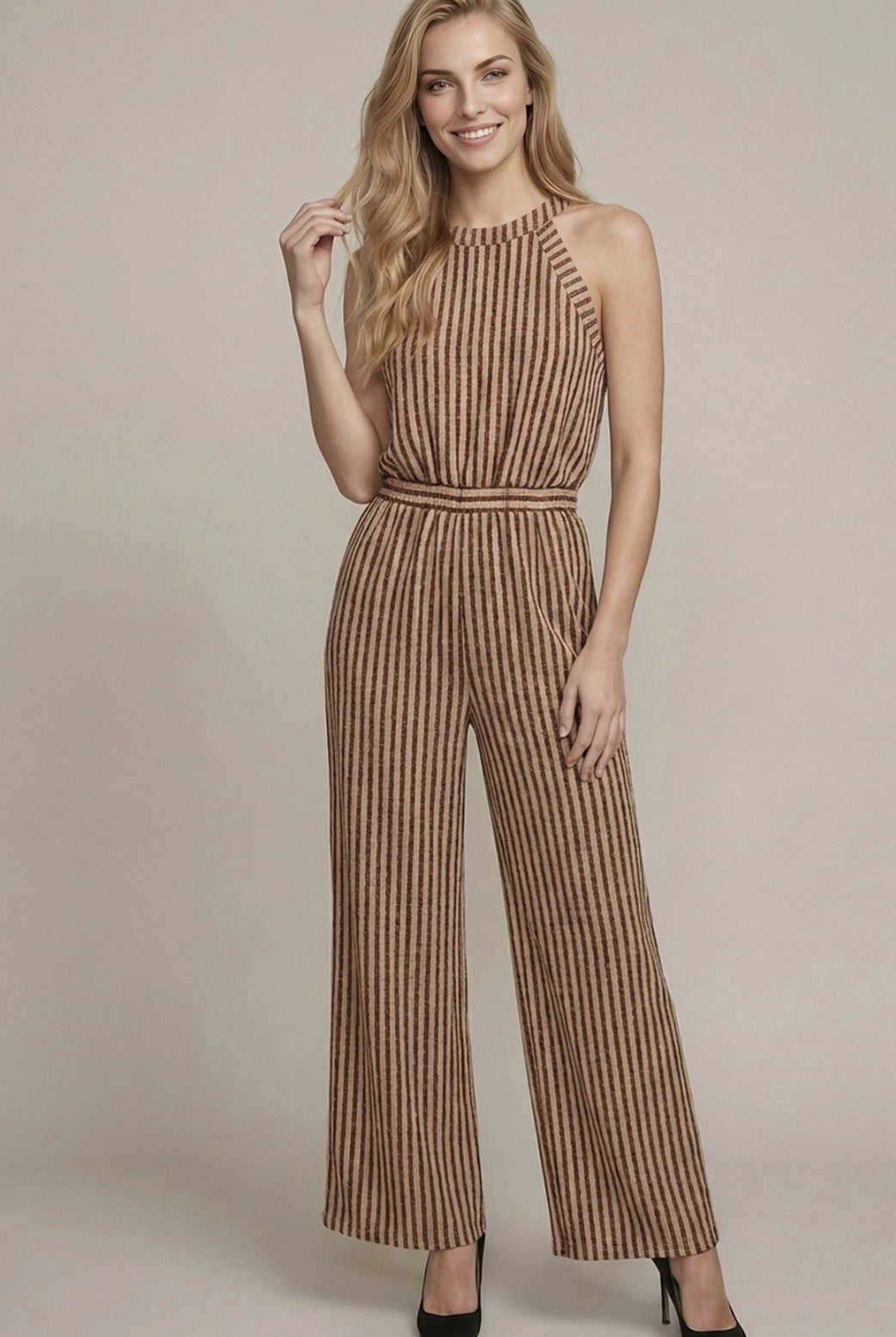 Fall Stripes Jacquard Jumper-Market Grey Boutique