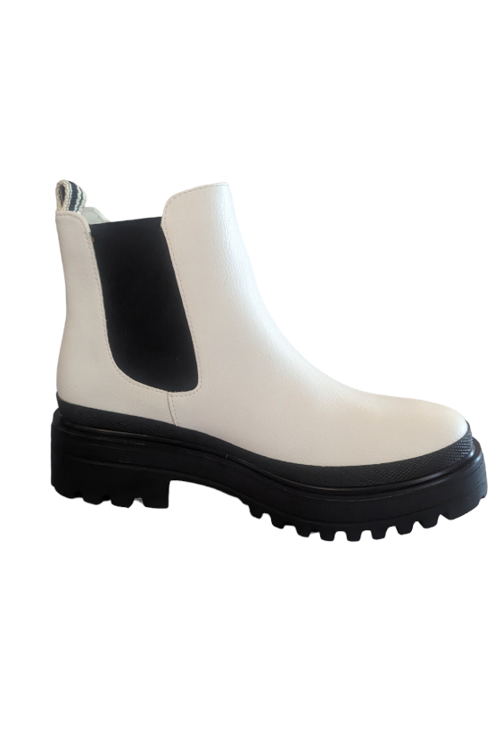 Yaneth White Boot-Market Grey Boutique