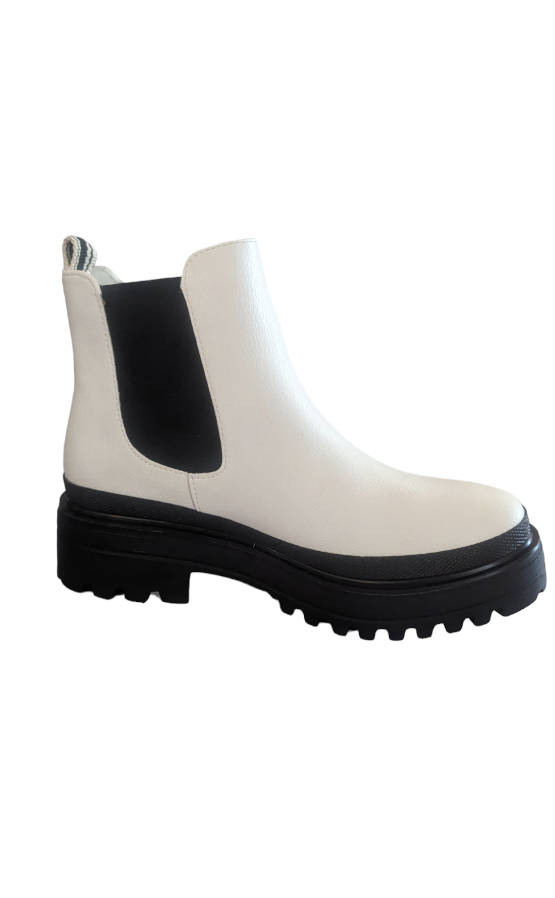 Yaneth White Boot-Market Grey Boutique