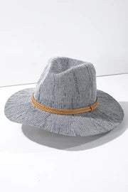 Duo Tone Panama Hat-Market Grey Boutique