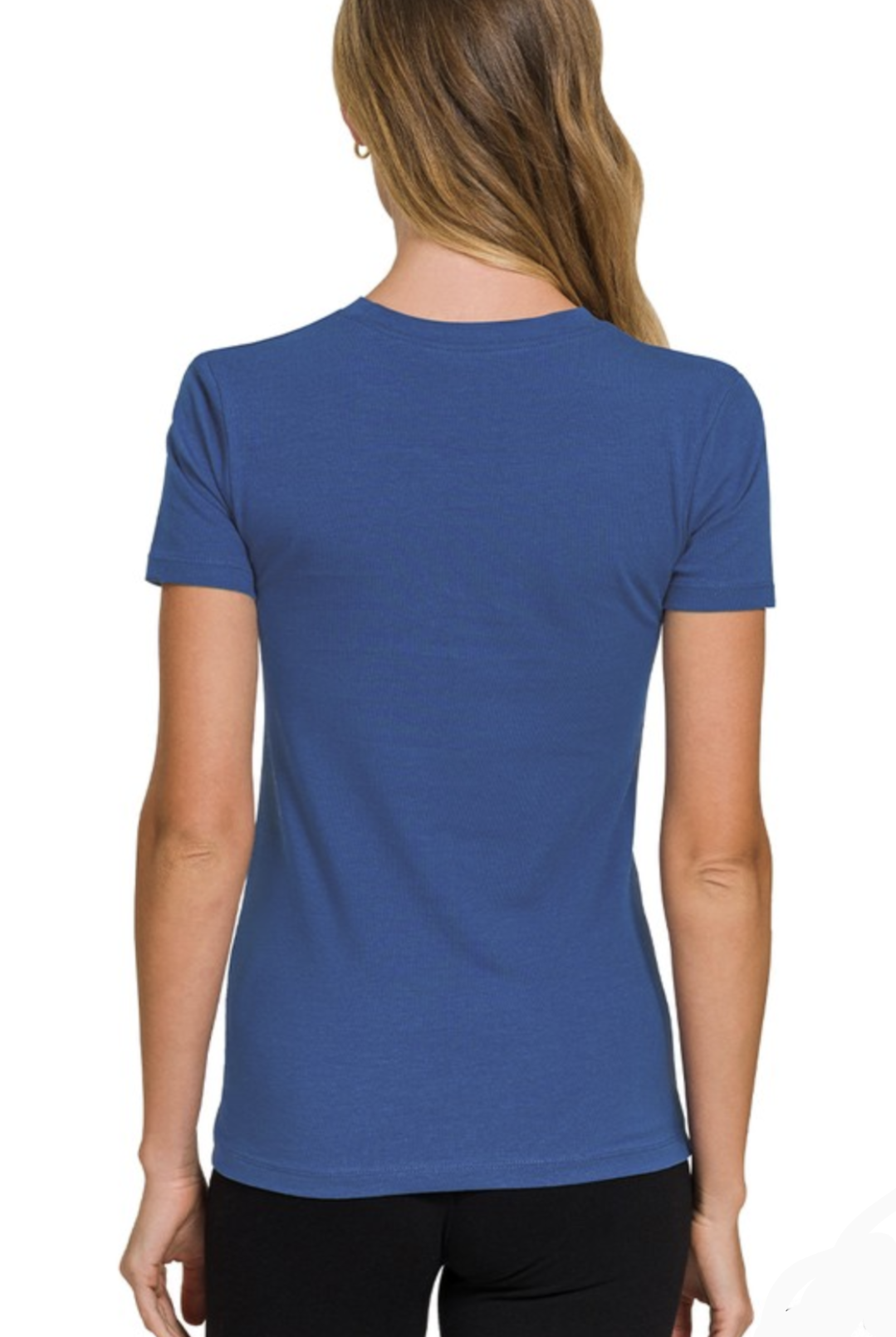 Light Navy Perfect Basic Cotton Tee-Market Grey Boutique