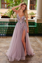Preview only - 2026 Mauve A-line Tulle Gown🤍-Market Grey Boutique