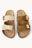 Double Strap Cork Sandals-Market Grey Boutique