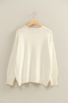 Oversized Roll Neck Knit Sweater