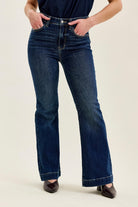 JB High Waste Petite Trouser Flare-Market Grey Boutique