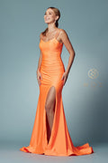 Preview only - 2026 Neon Orange Satin Gown🤍