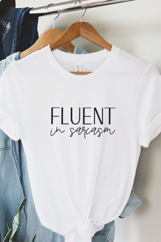 Fluent In Sarcasm Graphic Tee-Market Grey Boutique