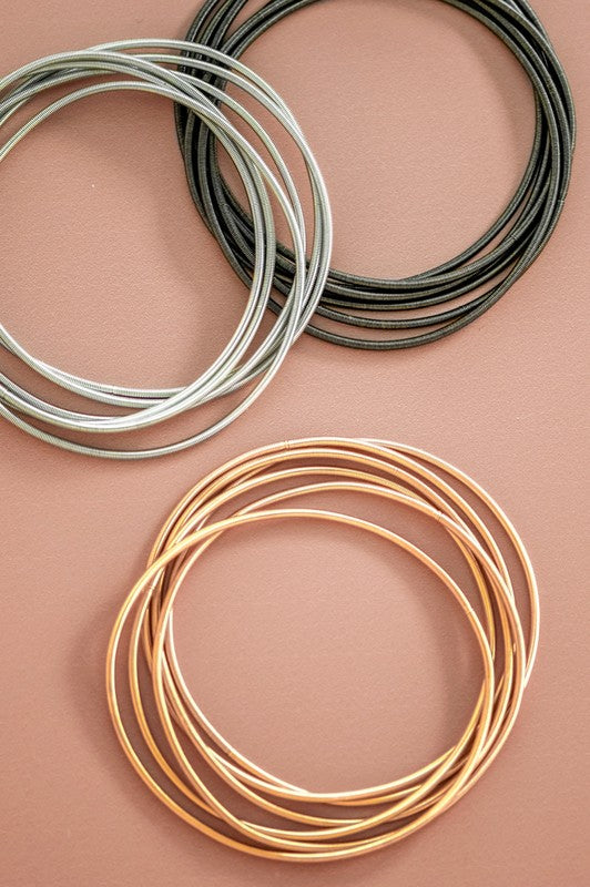 Stretchy Layered Guitar String Bracelets Sets