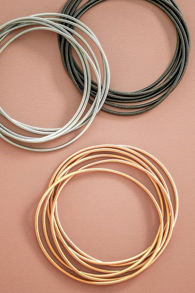 Stretchy Layered Guitar String Bracelets