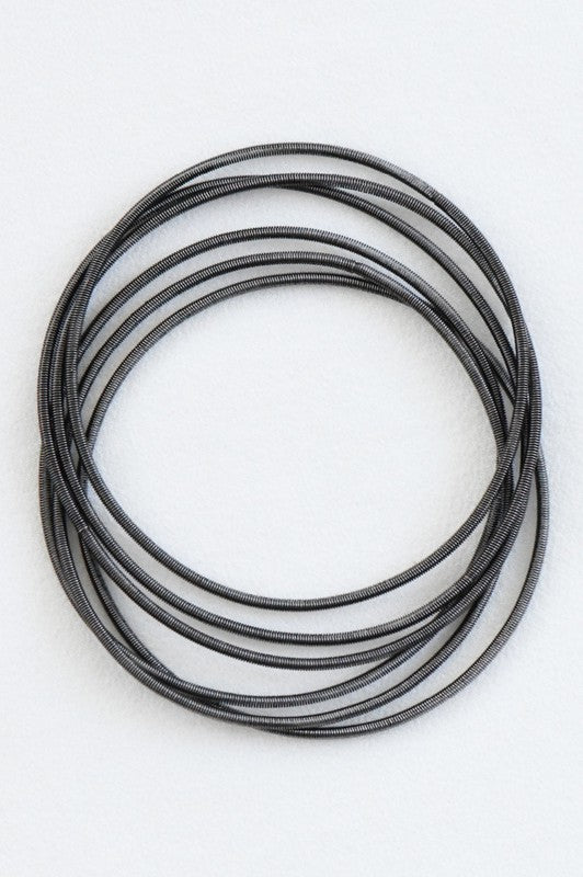 Stretchy Layered Guitar String Bracelets