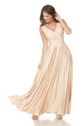 MOB Champagne Wrap Front Gown