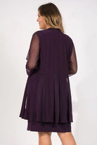 Plum R&M Richards Short Formal MOB Dress-Market Grey Boutique