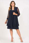 Navy R&M Richards Short Formal MOB Dress