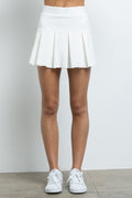 *CREAM* PONTE TENNIS SKIRT