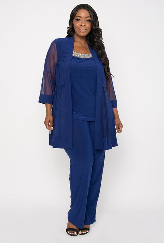 R&M Richards Formal Pant Suit - Royal Blue