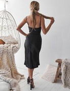 Preview only ￼Black Aspen Midi Dress-Market Grey Boutique