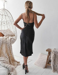 Preview only ￼Black Aspen Midi Dress