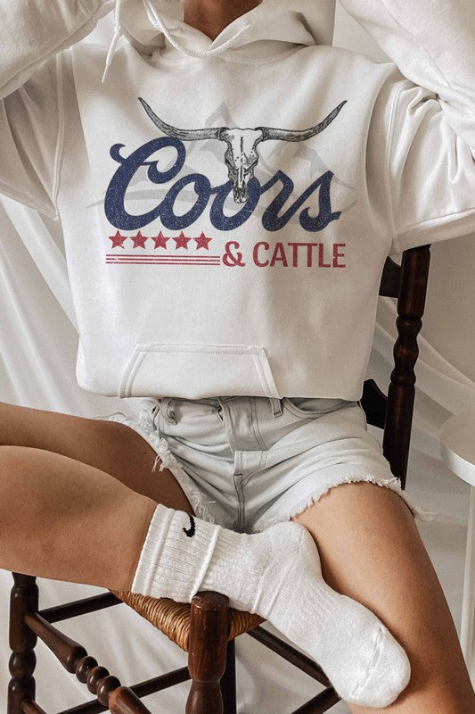 Coors And Cattle Graphic Hoodie