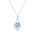 NFL Detroit Lions Diamond Shaped Floral Necklace
