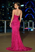 2025 Fuchsia Venice One Shoulder Gown🤍-Market Grey Boutique