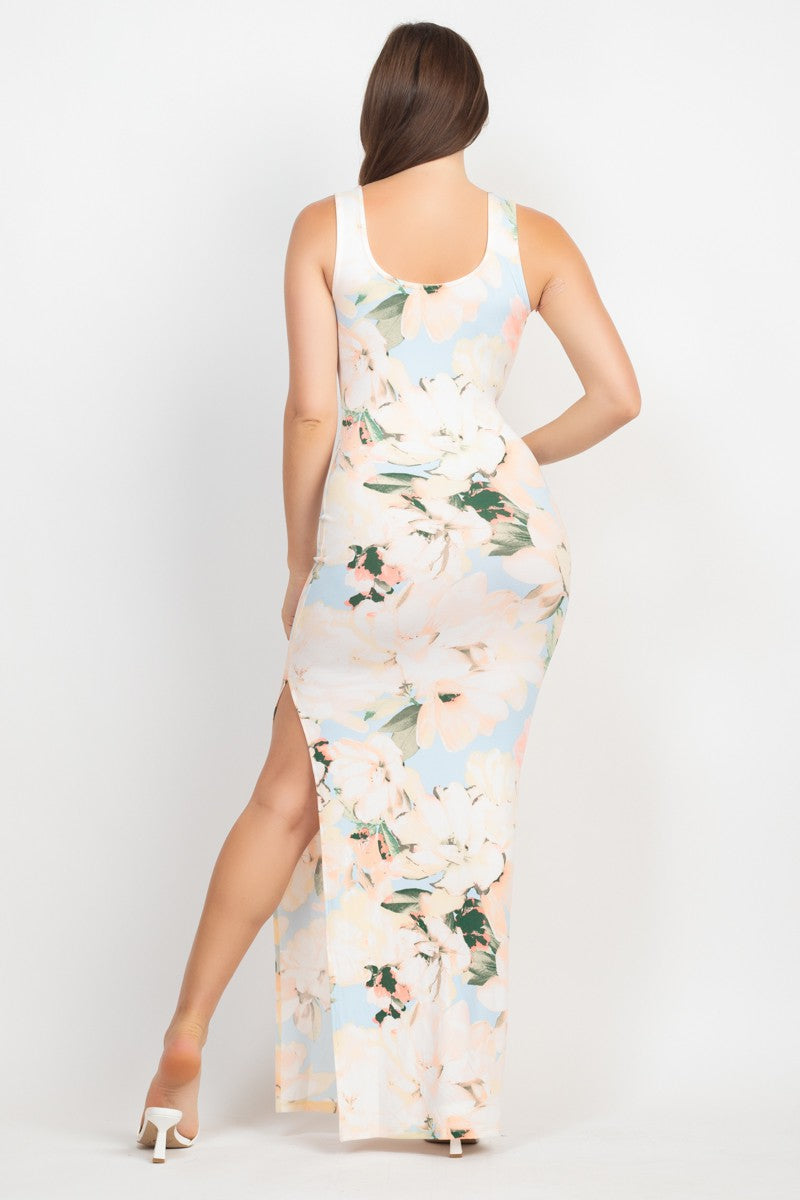 Fitted Floral Maxi Dress