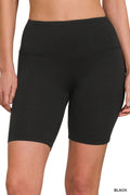 SOFT FEEL WIDE WAISTBAND BIKER SHORTS