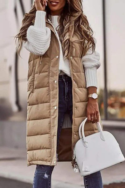 HOODED GILET PUFFER VEST