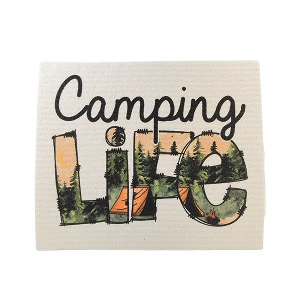 Camping Life Design Swedish Dishcloth
