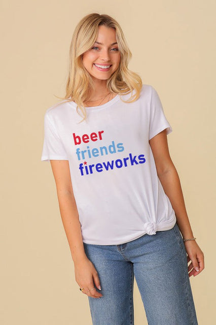 Beer Friends Fireworks Tee