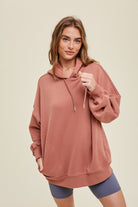 Rusty Rose Boyfriend Hoodie Sweatshirt-Market Grey Boutique