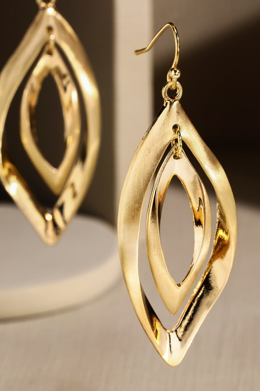 Shiny Layered Teardrop Earrings