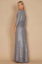 Dylan & Davids Long Sleeve Sequin Formal Dress-Market Grey Boutique