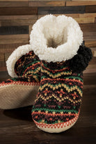 Hand Knitted Multi Color Slipper Boots-Market Grey Boutique