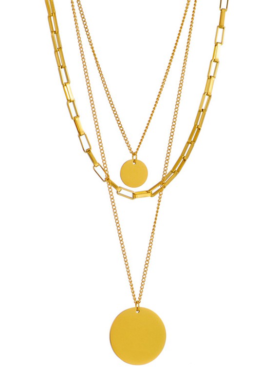 18K Gold Non-Tarnish Stainless Steel Necklace