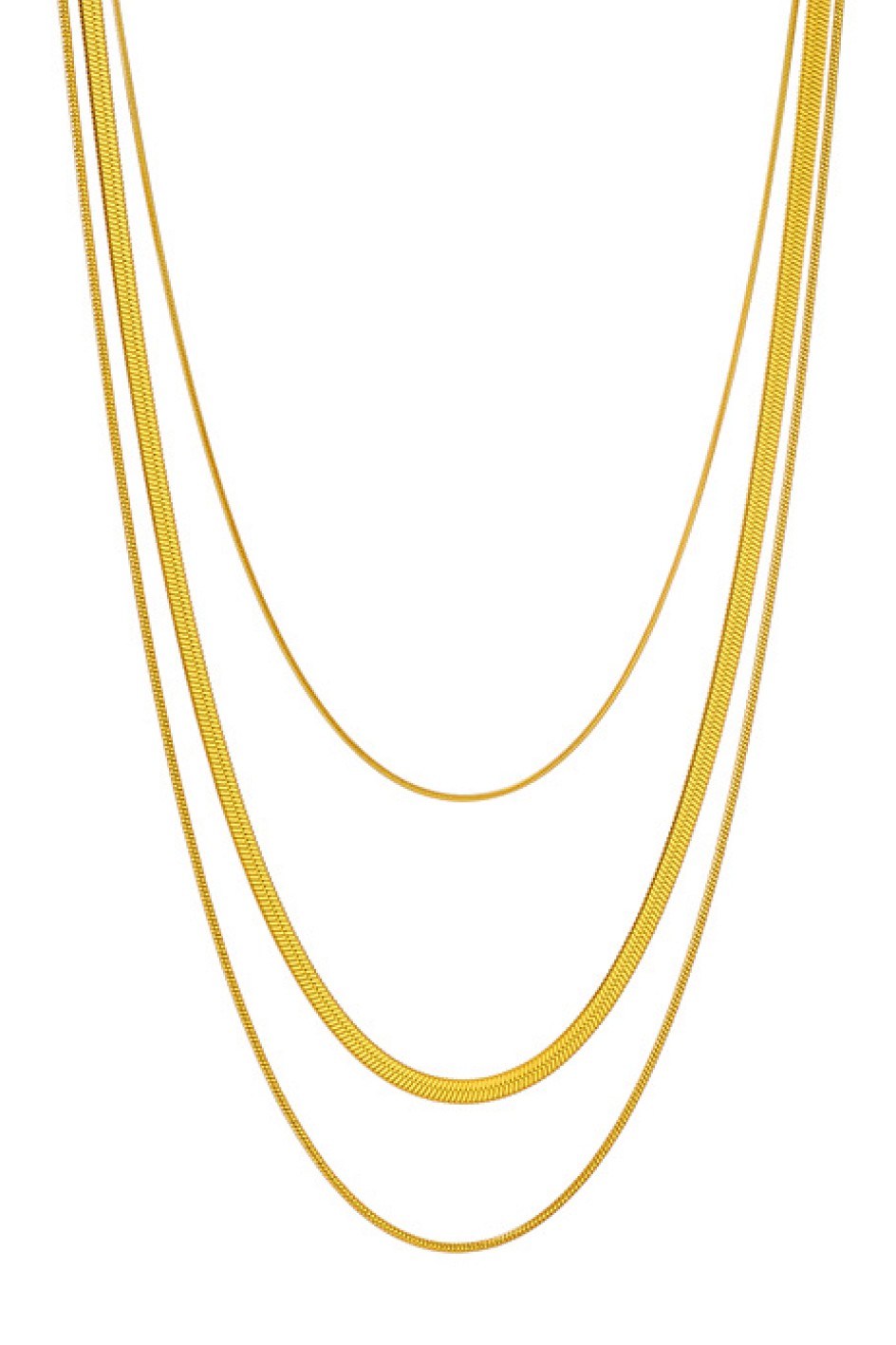 Layered Drape Chain Necklace